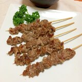 牛こま肉で粗挽き塩コショウ味の牛串♡